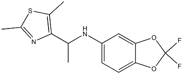 N-[1-(2,5-dimethyl-1,3-thiazol-4-yl)ethyl]-2,2-difluoro-2H-1,3-benzodioxol-5-amine