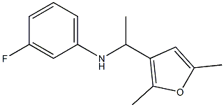 N-[1-(2,5-dimethylfuran-3-yl)ethyl]-3-fluoroaniline Structure