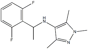 N-[1-(2,6-difluorophenyl)ethyl]-1,3,5-trimethyl-1H-pyrazol-4-amine Struktur