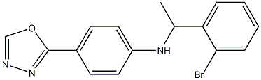 N-[1-(2-bromophenyl)ethyl]-4-(1,3,4-oxadiazol-2-yl)aniline 化学構造式