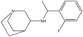 N-[1-(2-fluorophenyl)ethyl]-1-azabicyclo[2.2.2]octan-3-amine,,结构式