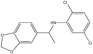 N-[1-(2H-1,3-benzodioxol-5-yl)ethyl]-2,5-dichloroaniline,,结构式