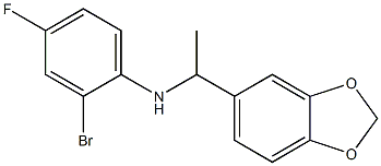 N-[1-(2H-1,3-benzodioxol-5-yl)ethyl]-2-bromo-4-fluoroaniline Structure