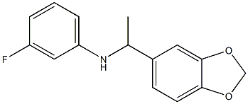 N-[1-(2H-1,3-benzodioxol-5-yl)ethyl]-3-fluoroaniline Structure