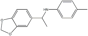 N-[1-(2H-1,3-benzodioxol-5-yl)ethyl]-4-methylaniline 化学構造式