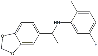 N-[1-(2H-1,3-benzodioxol-5-yl)ethyl]-5-fluoro-2-methylaniline Structure