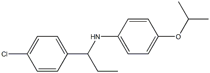 N-[1-(4-chlorophenyl)propyl]-4-(propan-2-yloxy)aniline,,结构式