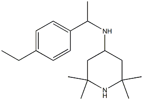 N-[1-(4-ethylphenyl)ethyl]-2,2,6,6-tetramethylpiperidin-4-amine 化学構造式