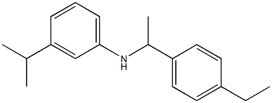 N-[1-(4-ethylphenyl)ethyl]-3-(propan-2-yl)aniline,,结构式