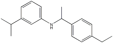 N-[1-(4-ethylphenyl)ethyl]-3-(propan-2-yl)aniline 化学構造式