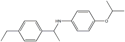 N-[1-(4-ethylphenyl)ethyl]-4-(propan-2-yloxy)aniline 结构式
