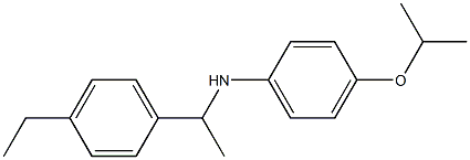 N-[1-(4-ethylphenyl)ethyl]-4-(propan-2-yloxy)aniline Structure