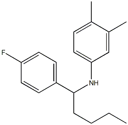 N-[1-(4-fluorophenyl)pentyl]-3,4-dimethylaniline 化学構造式