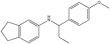 N-[1-(4-methoxyphenyl)propyl]-2,3-dihydro-1H-inden-5-amine 结构式