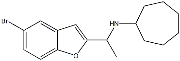 N-[1-(5-bromo-1-benzofuran-2-yl)ethyl]cycloheptanamine,,结构式