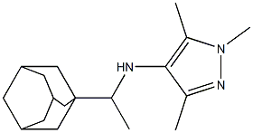 N-[1-(adamantan-1-yl)ethyl]-1,3,5-trimethyl-1H-pyrazol-4-amine 结构式