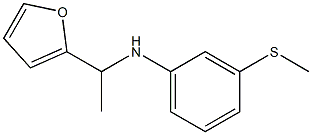 N-[1-(furan-2-yl)ethyl]-3-(methylsulfanyl)aniline 化学構造式