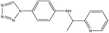 N-[1-(pyridin-2-yl)ethyl]-4-(1H-1,2,3,4-tetrazol-1-yl)aniline,,结构式