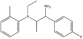 N-[1-amino-1-(4-fluorophenyl)propan-2-yl]-N-ethyl-2-methylaniline,,结构式