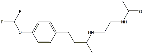 N-[2-({4-[4-(difluoromethoxy)phenyl]butan-2-yl}amino)ethyl]acetamide Structure