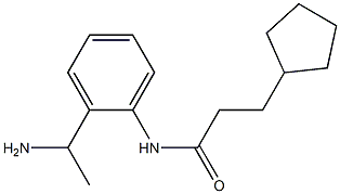 N-[2-(1-aminoethyl)phenyl]-3-cyclopentylpropanamide Struktur