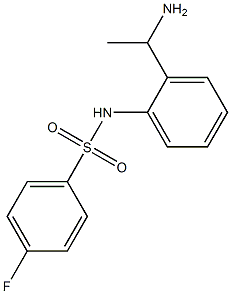 N-[2-(1-aminoethyl)phenyl]-4-fluorobenzenesulfonamide Struktur