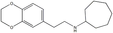 N-[2-(2,3-dihydro-1,4-benzodioxin-6-yl)ethyl]cycloheptanamine 结构式