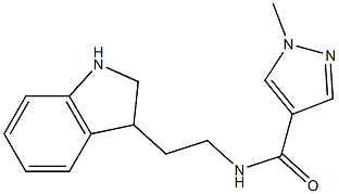 N-[2-(2,3-dihydro-1H-indol-3-yl)ethyl]-1-methyl-1H-pyrazole-4-carboxamide Struktur