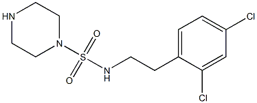 N-[2-(2,4-dichlorophenyl)ethyl]piperazine-1-sulfonamide Struktur