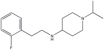 N-[2-(2-fluorophenyl)ethyl]-1-(propan-2-yl)piperidin-4-amine 化学構造式