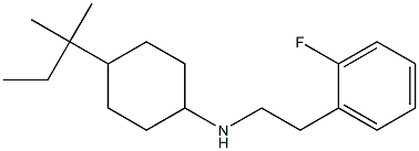 N-[2-(2-fluorophenyl)ethyl]-4-(2-methylbutan-2-yl)cyclohexan-1-amine 化学構造式