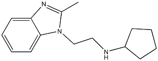 N-[2-(2-methyl-1H-1,3-benzodiazol-1-yl)ethyl]cyclopentanamine,,结构式