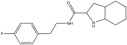 N-[2-(4-fluorophenyl)ethyl]octahydro-1H-indole-2-carboxamide,,结构式