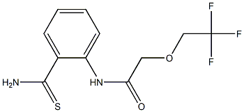 N-[2-(aminocarbonothioyl)phenyl]-2-(2,2,2-trifluoroethoxy)acetamide Structure