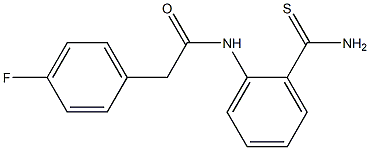 N-[2-(aminocarbonothioyl)phenyl]-2-(4-fluorophenyl)acetamide Structure