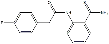 N-[2-(aminocarbonothioyl)phenyl]-2-(4-fluorophenyl)acetamide|