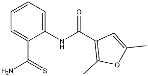 N-[2-(aminocarbonothioyl)phenyl]-2,5-dimethyl-3-furamide Struktur