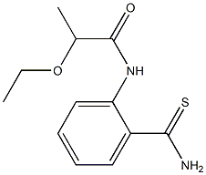 N-[2-(aminocarbonothioyl)phenyl]-2-ethoxypropanamide 化学構造式