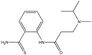 N-[2-(aminocarbonothioyl)phenyl]-3-[isopropyl(methyl)amino]propanamide 结构式
