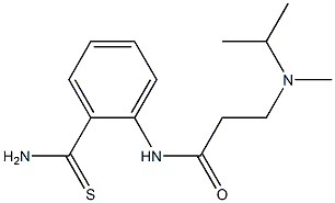 N-[2-(aminocarbonothioyl)phenyl]-3-[isopropyl(methyl)amino]propanamide,,结构式