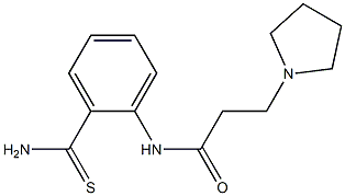 N-[2-(aminocarbonothioyl)phenyl]-3-pyrrolidin-1-ylpropanamide Structure