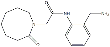 N-[2-(aminomethyl)phenyl]-2-(2-oxoazocan-1-yl)acetamide 化学構造式