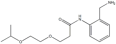 N-[2-(aminomethyl)phenyl]-3-[2-(propan-2-yloxy)ethoxy]propanamide,,结构式