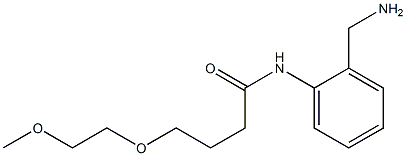 N-[2-(aminomethyl)phenyl]-4-(2-methoxyethoxy)butanamide 化学構造式