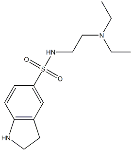 N-[2-(diethylamino)ethyl]-2,3-dihydro-1H-indole-5-sulfonamide,,结构式