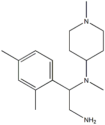 N-[2-amino-1-(2,4-dimethylphenyl)ethyl]-N-methyl-N-(1-methylpiperidin-4-yl)amine 结构式