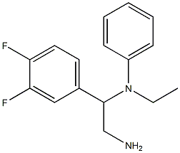 N-[2-amino-1-(3,4-difluorophenyl)ethyl]-N-ethyl-N-phenylamine 化学構造式