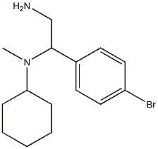 N-[2-amino-1-(4-bromophenyl)ethyl]-N-cyclohexyl-N-methylamine Structure