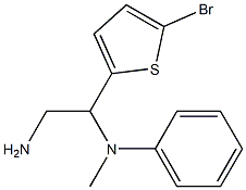 N-[2-amino-1-(5-bromothiophen-2-yl)ethyl]-N-methylaniline Struktur