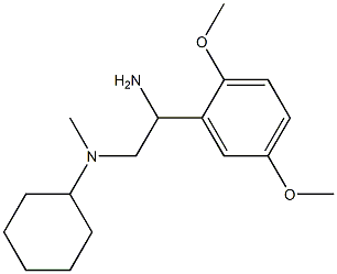 N-[2-amino-2-(2,5-dimethoxyphenyl)ethyl]-N-cyclohexyl-N-methylamine 化学構造式